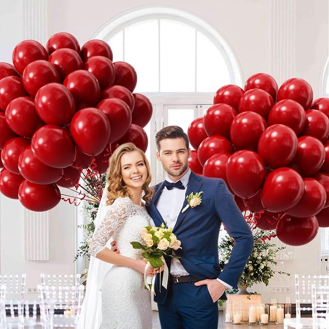 Dark Red Balloons 12 inch - Image 4