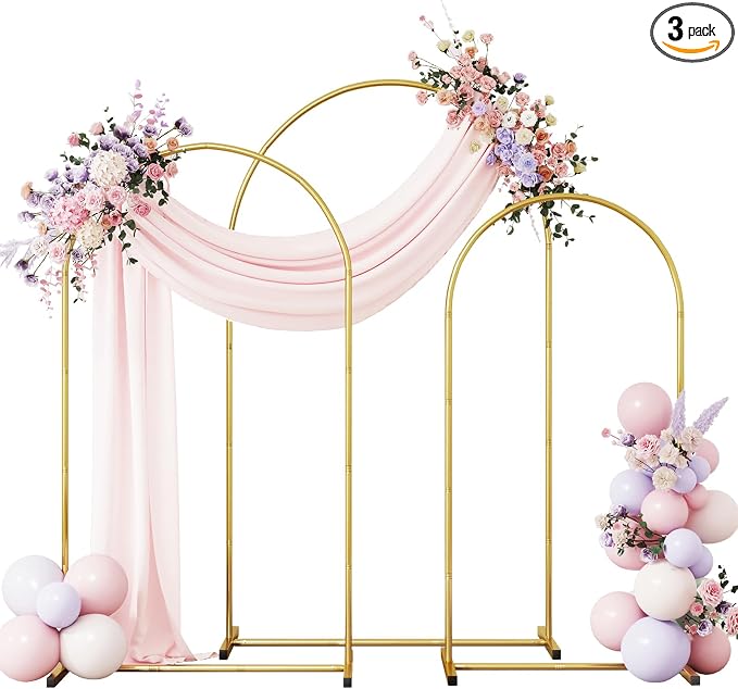 RUBFAC Arch Backdrop Stand Set of 3, 6FT/6.6FT/7.2FT by RUBFAC