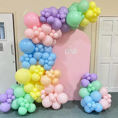 Pastel Balloons Garland Arch Kit, Rainbow Easter Party Balloons | Multicolor - Image 4