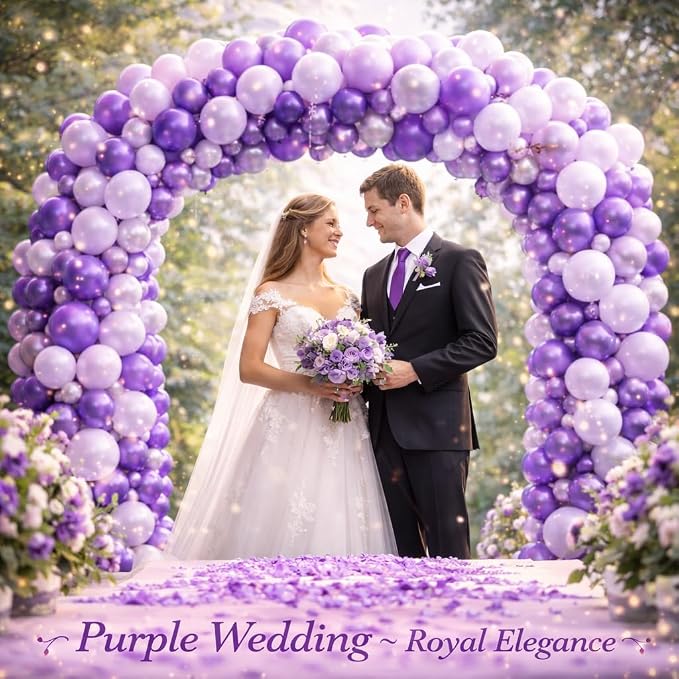Purple Balloons 100 Pack, 12 Inch Latex Party Balloons, Round Helium Balloons - Image 4