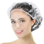 Years calm 30PCS Disposable Shower Caps, Clear Shower Caps for Travel, large Plastic Hair Caps for Women, Home Use, Hotel (30PCS large Size 20.5"