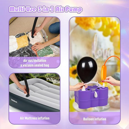 Electric Balloon Pump, Portable Electric Balloon Blower Machine Balloon Air - Image 5