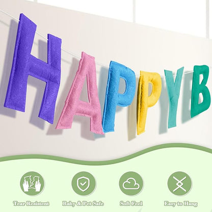 4PCS Pre-Strung Happy Birthday Banner - Image 2