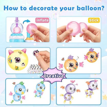 BTEC 195PCS DIY Princess Blue Magic Balloon Craft Kits, Girls Gifts Ages 3+ | - Image 4