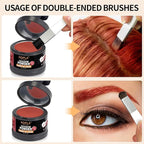 Root Cover Up Powder for Women - Hairline, Bald Spots, Eyebrows, Beard Line Touch Up - Light Blonde Hair Fibers for Thinning Hair Shadow, 2 Pack (Red Brown)