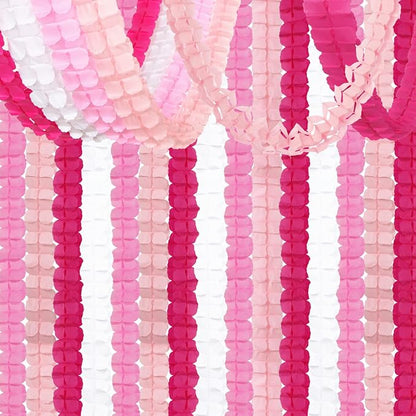 Rose-Red Pink-White Party-Decorations Streamers Garland - 157Ft Four-Leaf by Hugtmr