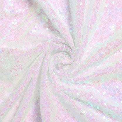 JYFLZQ White Iridescent Sequin Backdrop Curtains 2ft x 8ft 2 Panel Glitter - Image 5