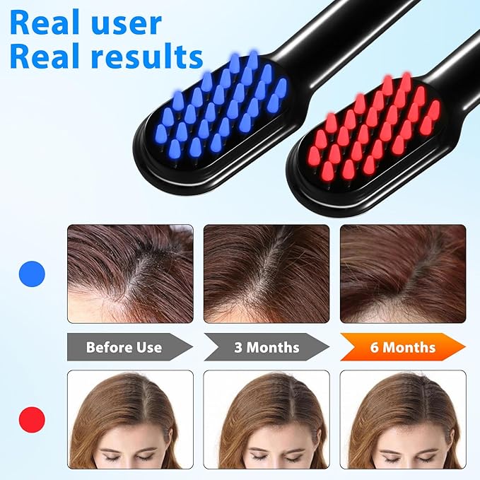 Hair Care Comb for Men and Women,Portable Red Light Therapy Comb,Ideal Holiday Gift