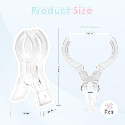 RELBRO Spring Clamps, 3.5 Inch Clear Plastic Clip, Invisible Design, Strong Grip - Image 2