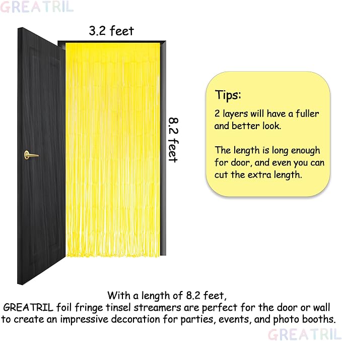 Yellow Streamers Party Backdrop - Image 6