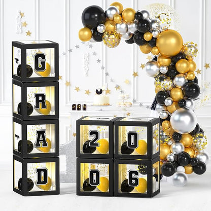 2026 Graduation Party Decorations, HYMENEX 4 PCS Graduation Boxes by HYMENEX