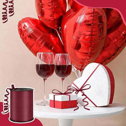 500 Yards Curling Ribbon， Wine Red Balloon String Ribbon，for Gift - Image 7