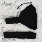 Motique Accessories Wide Cotton Head Band Solid Boho Yoga Style Soft Hairband (Cream)