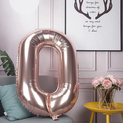 Jonhamwelbor 50 Number Balloons Rose Gold Big Giant Jumbo Number 50 Foil Mylar - Image 5
