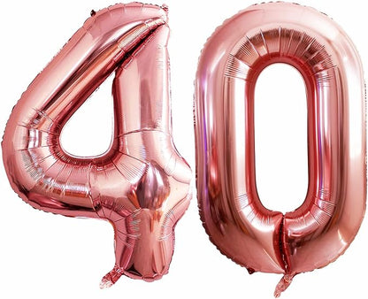Number 40 Balloons for 40th Birthday Party Decorations, 42 Inch Jumbo Foil by GOER