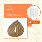 Full Shine Tape in Hair Extensions 14 Inch Remy Seamless Tape Ins Human Hair Extensions Color 10 Golden Brown and 16 Golden Blonde to 16 Blonde 20PCS 50 Grams for Party