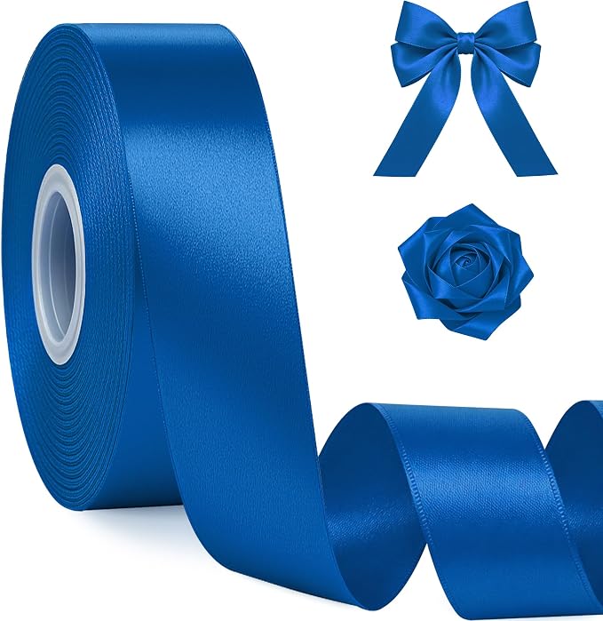 1In 30Yards Royal Blue Satin Ribbon by Fullive