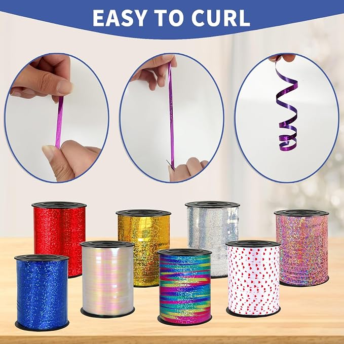 500 Yards Purple Shiny Curling Ribbon - Image 4