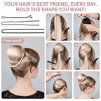 Bobby Pins and Hair Pins Combo Box 480PCS, Black Brown Gold Bobby Pins and U Shape Hair Pins Brown for Women, 2" 2.4" and 2.6" Bulk