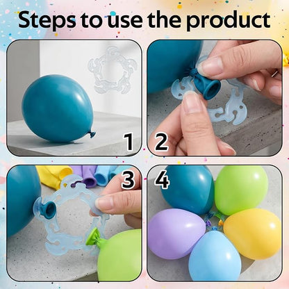60 Pcs Reusable Balloon Arch Clips Flower Shape Plastic Balloon Arch Connector - Image 3