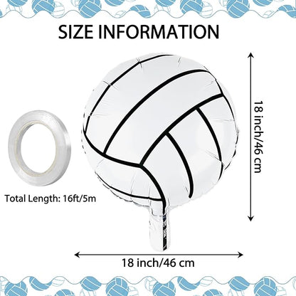 Fovths 12 Pieces Inflatable Volleyball Balloons 18 Inches Volleyballs Foil - Image 2