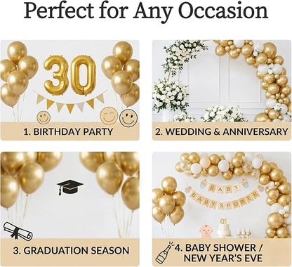 102pcs Gold Balloon Garland Arch Kit, 18 12 10 5 Inch Balloons | Balloons - Image 4
