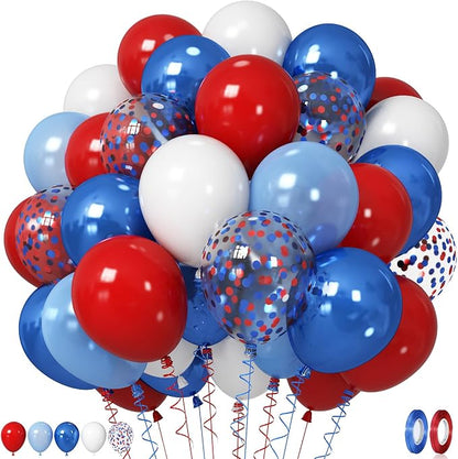 Red White Blue Balloons, Memorial Day Patriotic 250th Anniversary USA Blue Red by Jobkoo