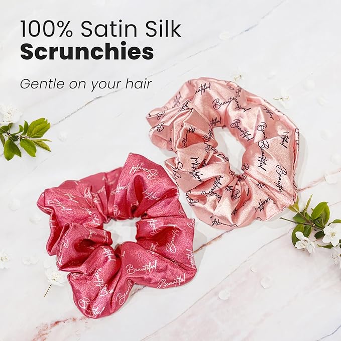 satin scrunchies for all hair type 9pack elastic hair band great for ponytails XL srcunchies set these soft hair ties is great for every occasion