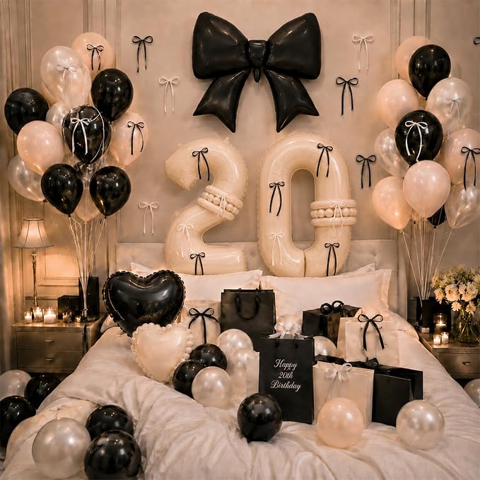 Beige 20 Balloon Number, 20th Birthday Decorations - Image 7