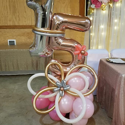 Rose Gold 50th Birthday Balloons - Image 4