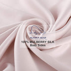 ALASKA BEAR 20 by 54 Silk Pillowcase for Curly Hair Women and Couple Pillow Slip Washable, Body Size (1pc, Pink)