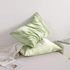 NTBAY 2 Pack Satin Queen Pillowcases for Hair and Skin, Luxurious and Silky Pillow Cases with Envelope Closure, 20x30 Inches, Sage Green