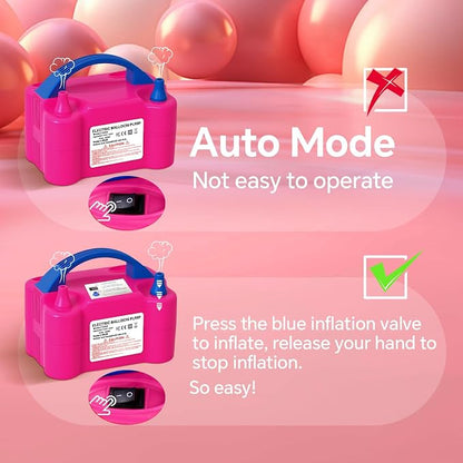 Electric Balloon Pump, 110V 600W Portable Dual Nozzles Balloon Pump, Air Pump - Image 4