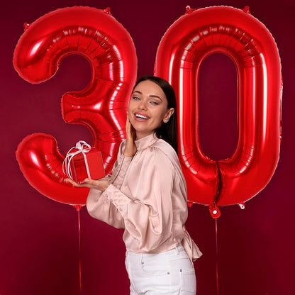 Red Number 3 Balloon 40 Inch, Big Large Foil Helium Number Balloons, Jumbo - Image 5