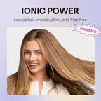 Wavytalk Hair Dryer, Blown Away Ionic Hair Dryer for Curly Hair with Diffuser, 1875W Fast Drying Blow Dryer with Ceramic Technology, 3 Attachments for All Hair Types, Light and Quiet, Rose Gold