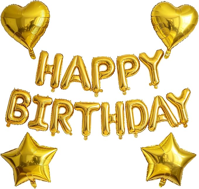 Gold Birthday Decorations by WEIKA