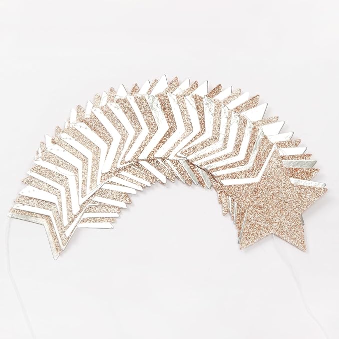 Champagne Glitter-Silver Party-Decorations Birthday Garland - 62ft Twinkle - Image 3