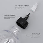 driew Applicator Bottles for Hair, 16.9oz Hair Squeeze Bottle for liquids Twist-On Top Tip Cap with Ratio Graduated Scale Color Applicator Bottle Dye Pack of 2 (16.9oz)