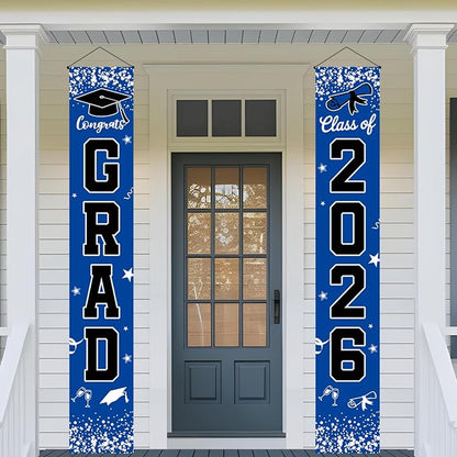 Graduation Decorations 2026 Blue Set, Congrats Grad Decor Set - Image 7