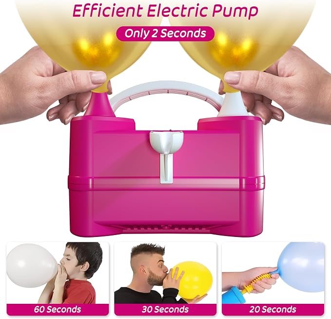 Electric Balloon Pump for Party Decorations – Portable Inflator, Auto Shutoff - Image 3