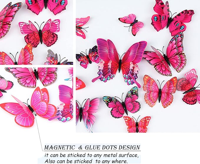OPSEAM 3D Butterfly Wall Decor Butterfly Decorations Stickers - Image 5