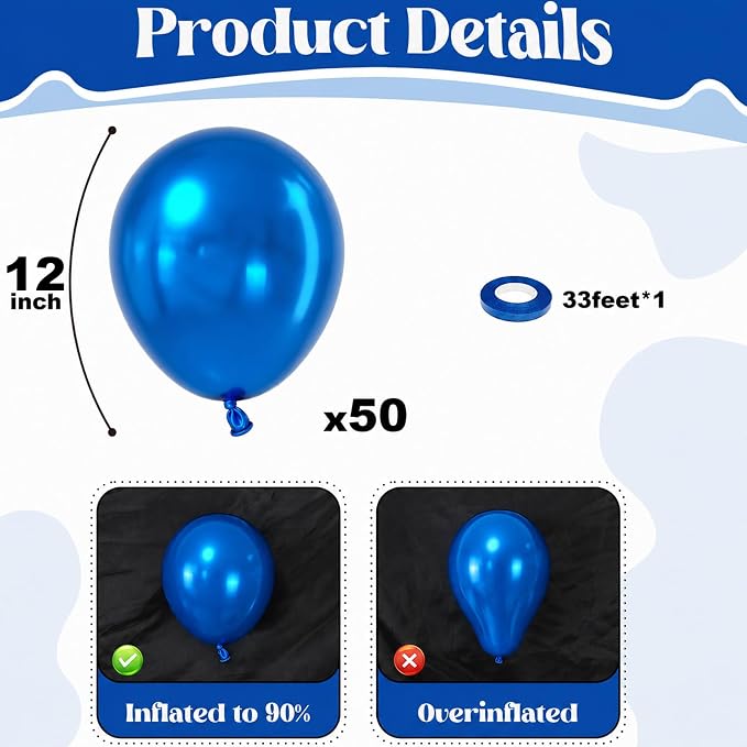 Metallic Blue Balloons - Image 3