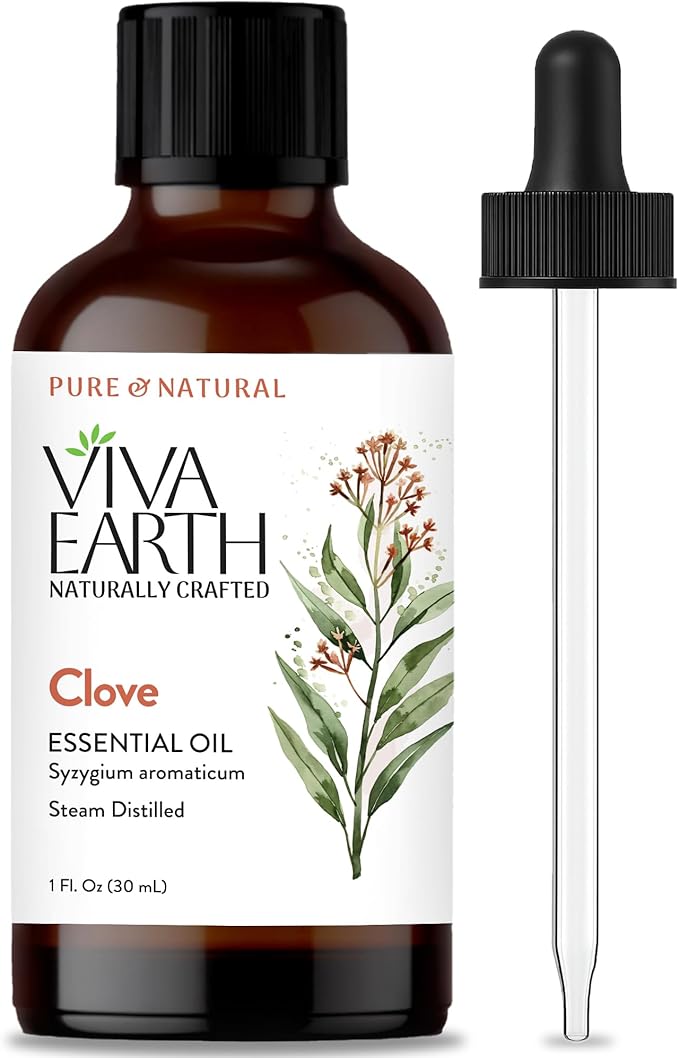 Clove Essential Oil – Pure and Natural Clove Aroma for Diffusers, Aromatherapy, Body Oils, DIY Crafts, Soap and Candle Making, and Home Scent Projects – with Dropper, 1 Fl. oz