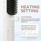 Cordless Hair Straightener Brush - [200M Negative Ions] Webeauty Portable Straightening Brush for Women, Fast Heating Straightener Mini Travel Europe Dual Voltage Car Outdoor USB Rechargeable, White