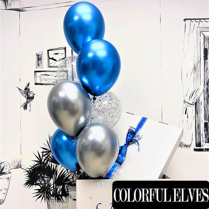 12 Inch 100 Pcs Latex Metallic Chrome Balloons Helium Shiny Thicken Balloons - Image 4