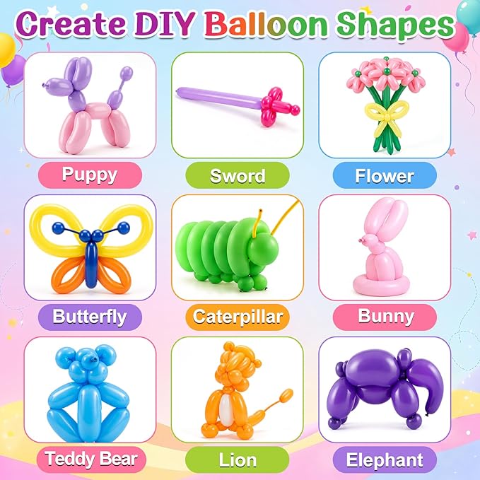 Apipi 100 Pcs Premium Latex 260 Balloons Kit - Image 6