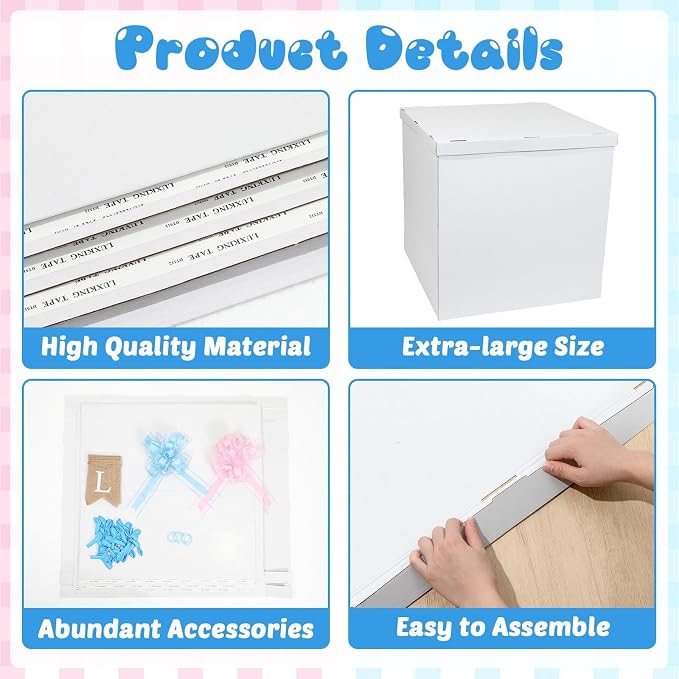 28in Giant Gender Reveal Gift Box - Image 3