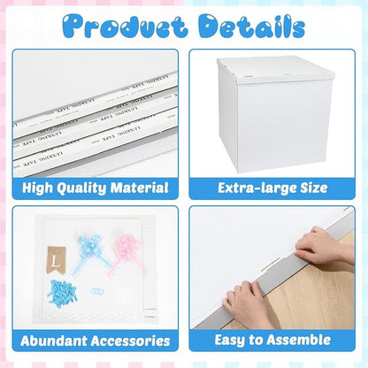 28in Giant Gender Reveal Gift Box - Image 3