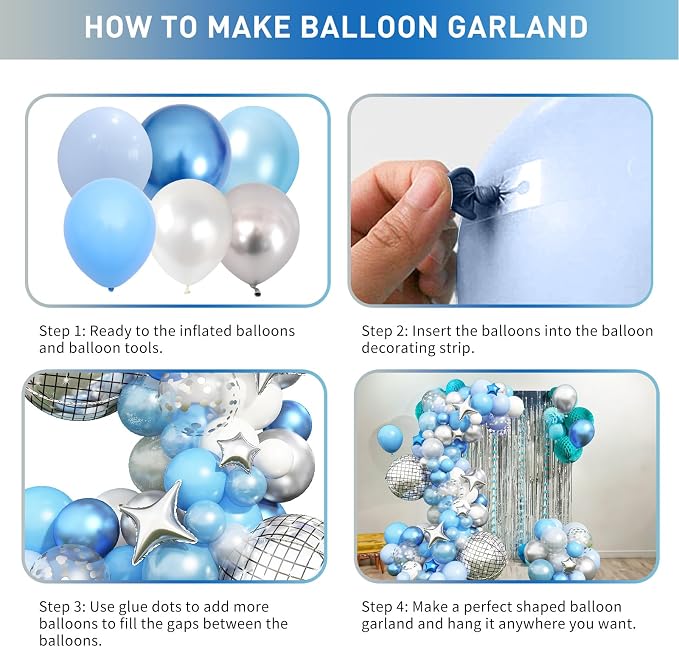 Blue Balloon Arch kit - Image 5