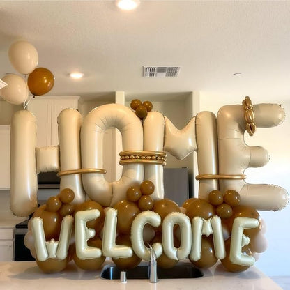 40 Inch Beige WELCOME HOME Letter Balloon - Image 4